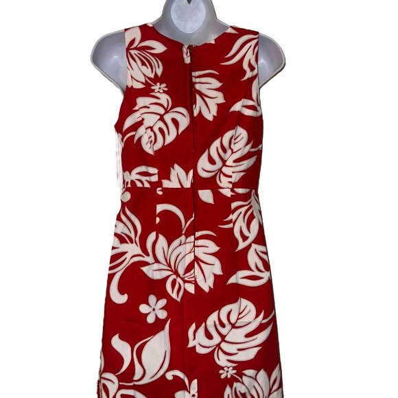 Vtg Hilo Hattie Hawaii Muumuu Beach Dress Womens 8 Red Mumu Floral Hawaiian - Picture 7 of 10